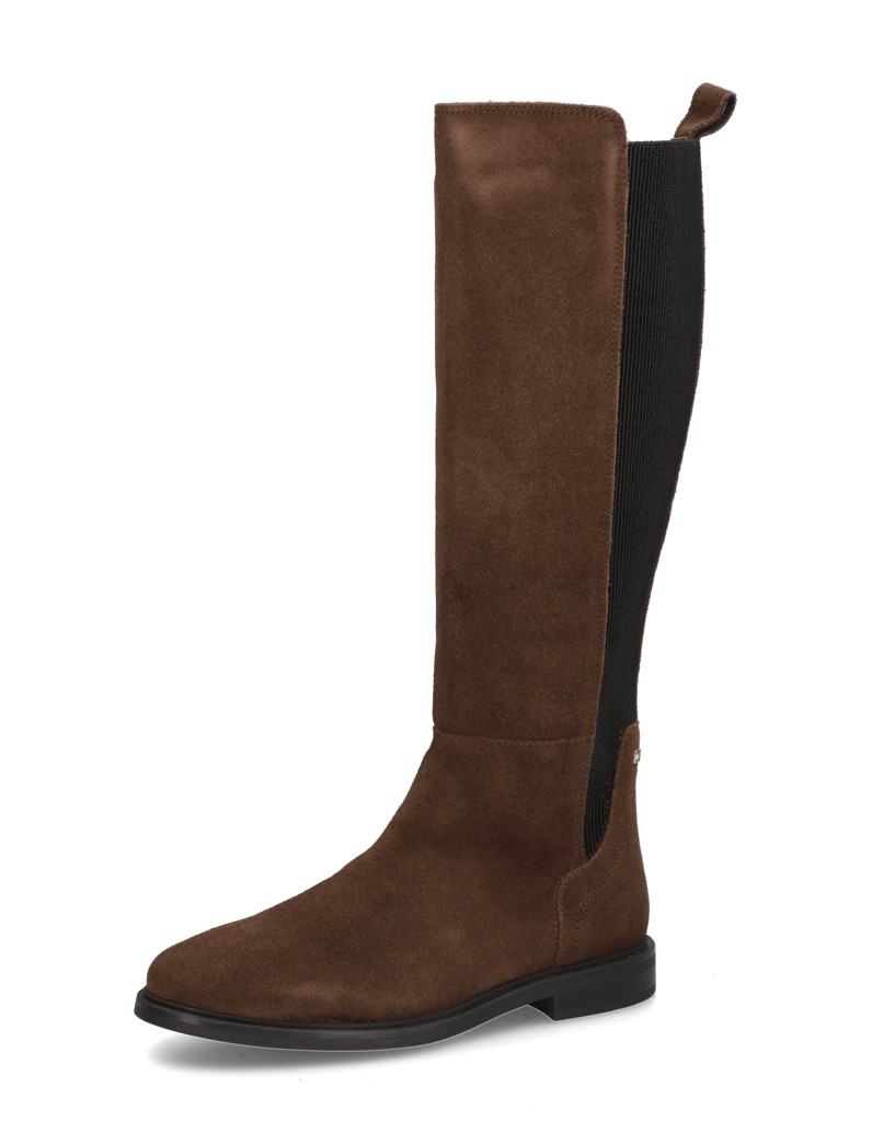 Tommy-Hilfiger-FLAG-SUEDE-LONG-BOOT-čierna