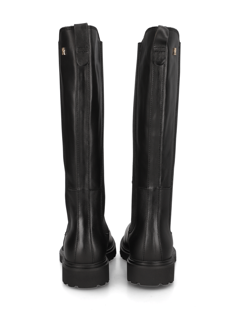 Tommy-Hilfiger-TH-LTHR-CLEATED-LONG-BOOT-schwarz