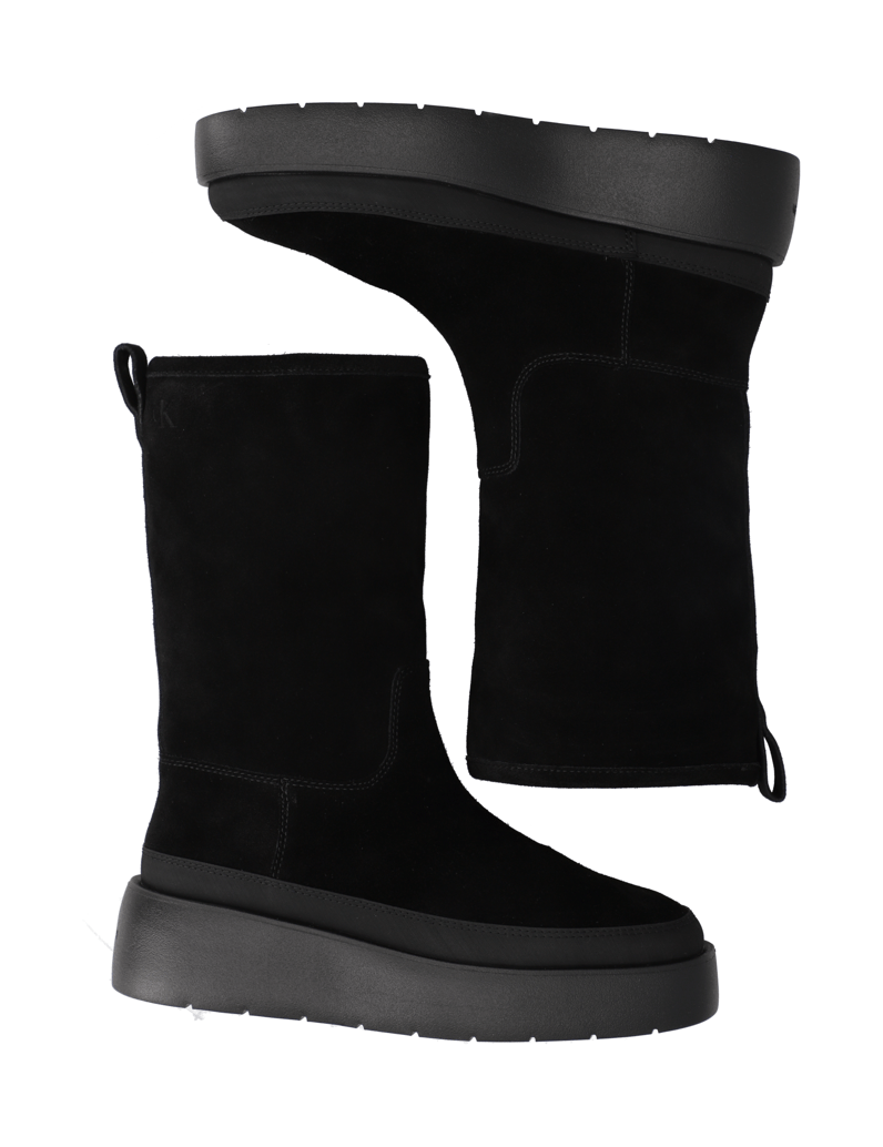 CALVIN-KLEIN-JEANS-FLATFORM-MID-BOOT-SUEDE-WL-černá