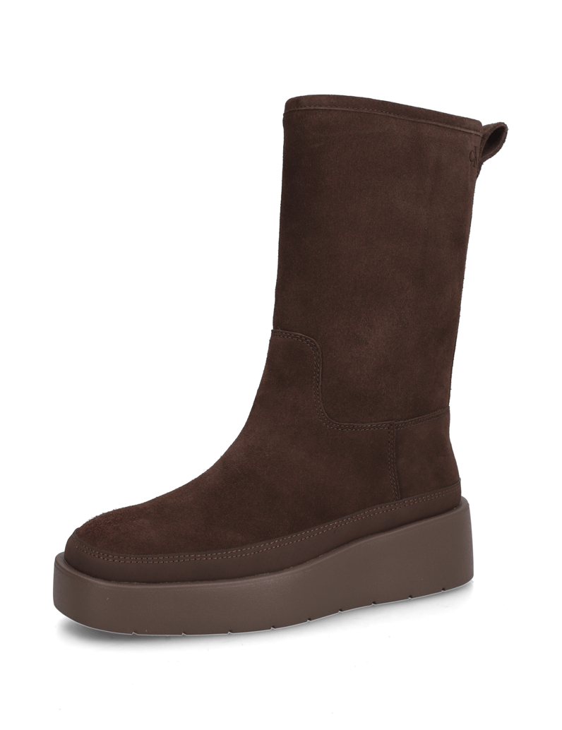 CALVIN-KLEIN-JEANS-FLATFORM-MID-BOOT-SUEDE-WL-čierna