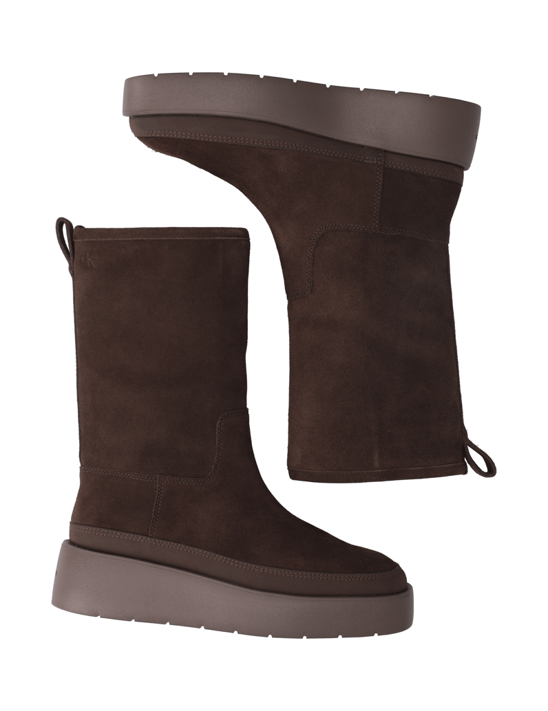 CALVIN-KLEIN-JEANS-FLATFORM-MID-BOOT-SUEDE-WL-čierna