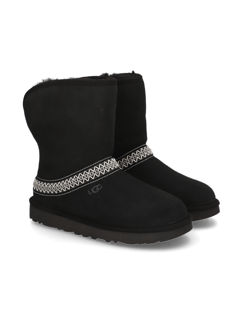 UGG-CLASSIC-SHORT-CRESENT-schwarz