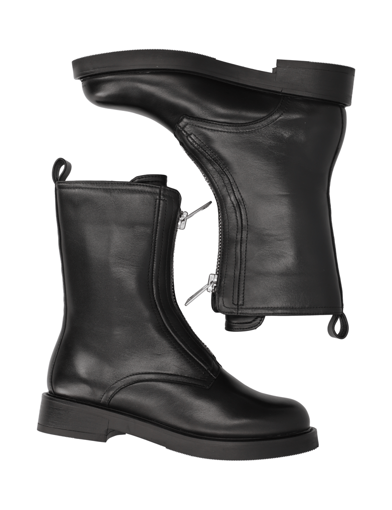 NEWD.Tamaris-Glattleder-Boot-schwarz