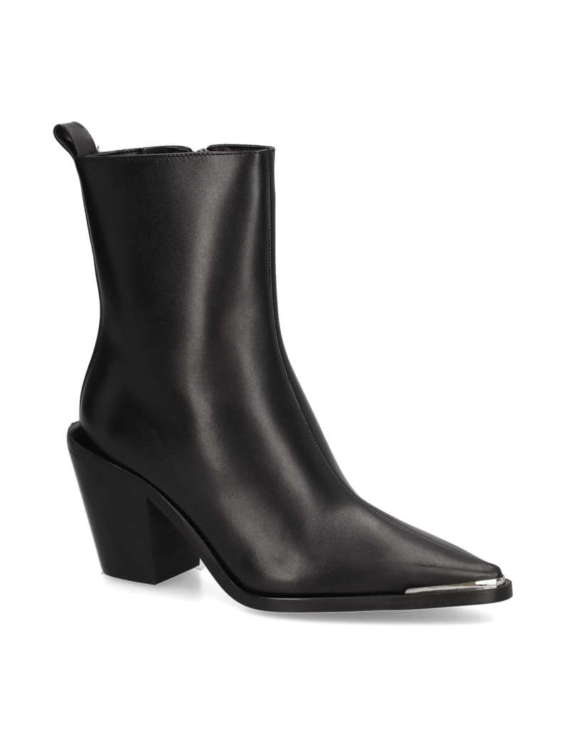 NEWD.Tamaris-Glattleder-Stiefelette-schwarz