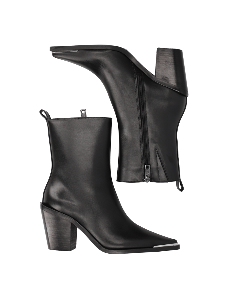 NEWD.Tamaris-Glattleder-Stiefelette-schwarz