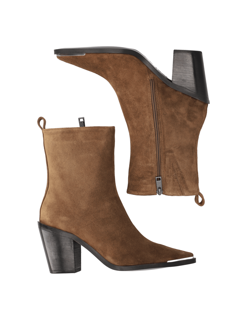 NEWD.Tamaris-Veloursleder-Stiefelette-schwarz