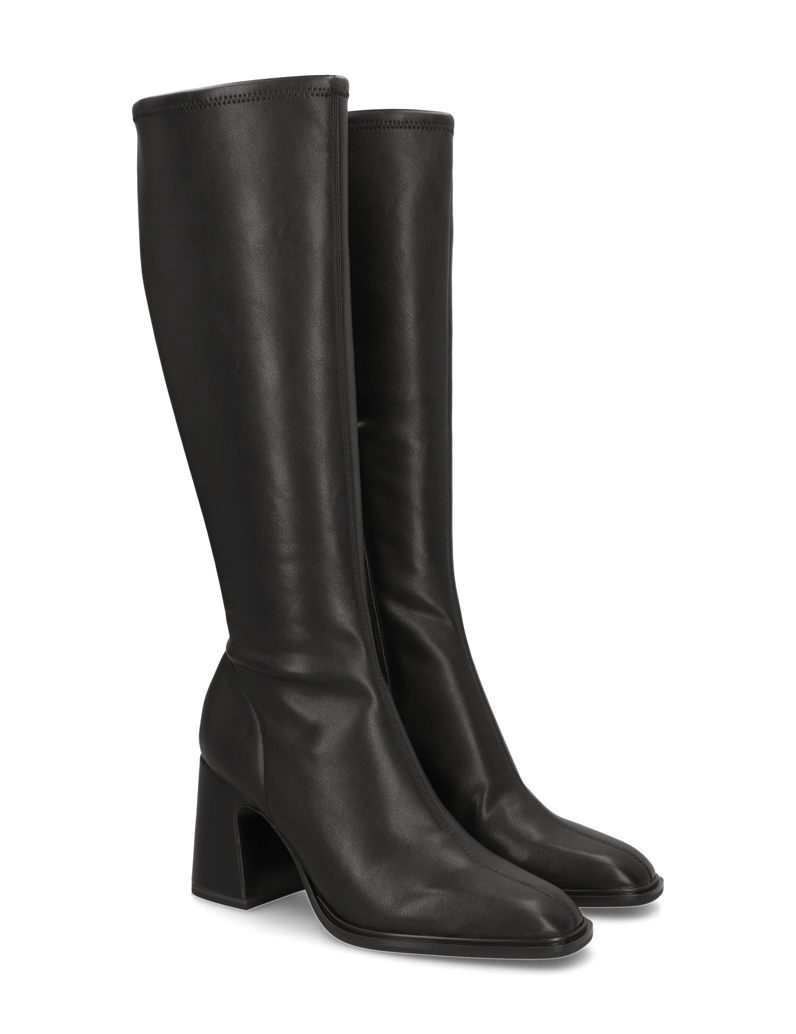 NEWD.Tamaris-Lederimitat-Stiefel-schwarz