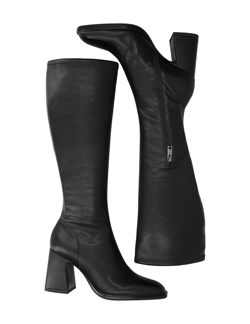 NEWD.Tamaris-Lederimitat-Stiefel-schwarz