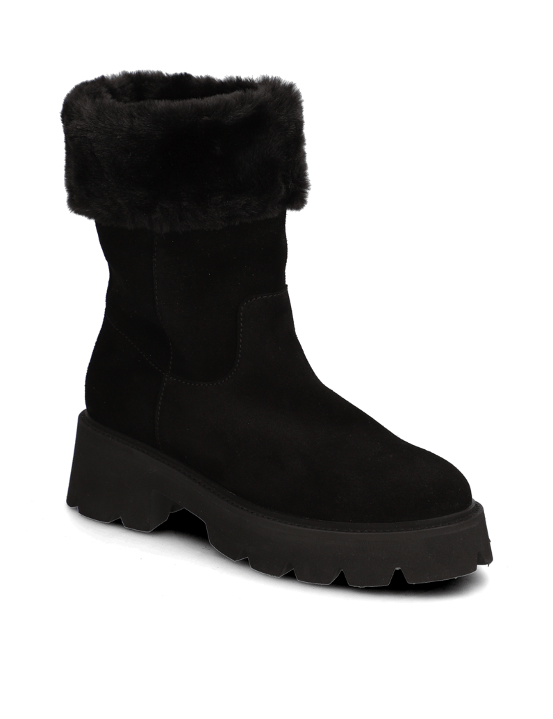 Kate-Gray-Veloursleder-Boot-černá