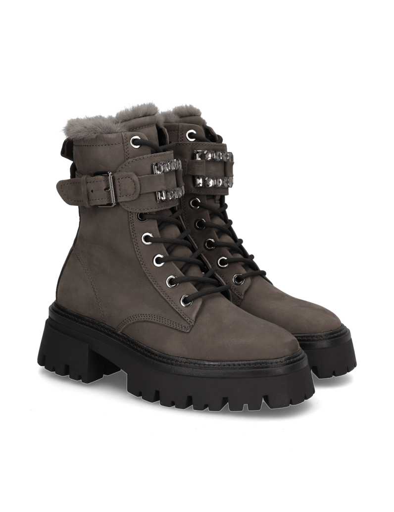 Kate-Gray-velur-šněrovací-kotníčkové-boty-béžová