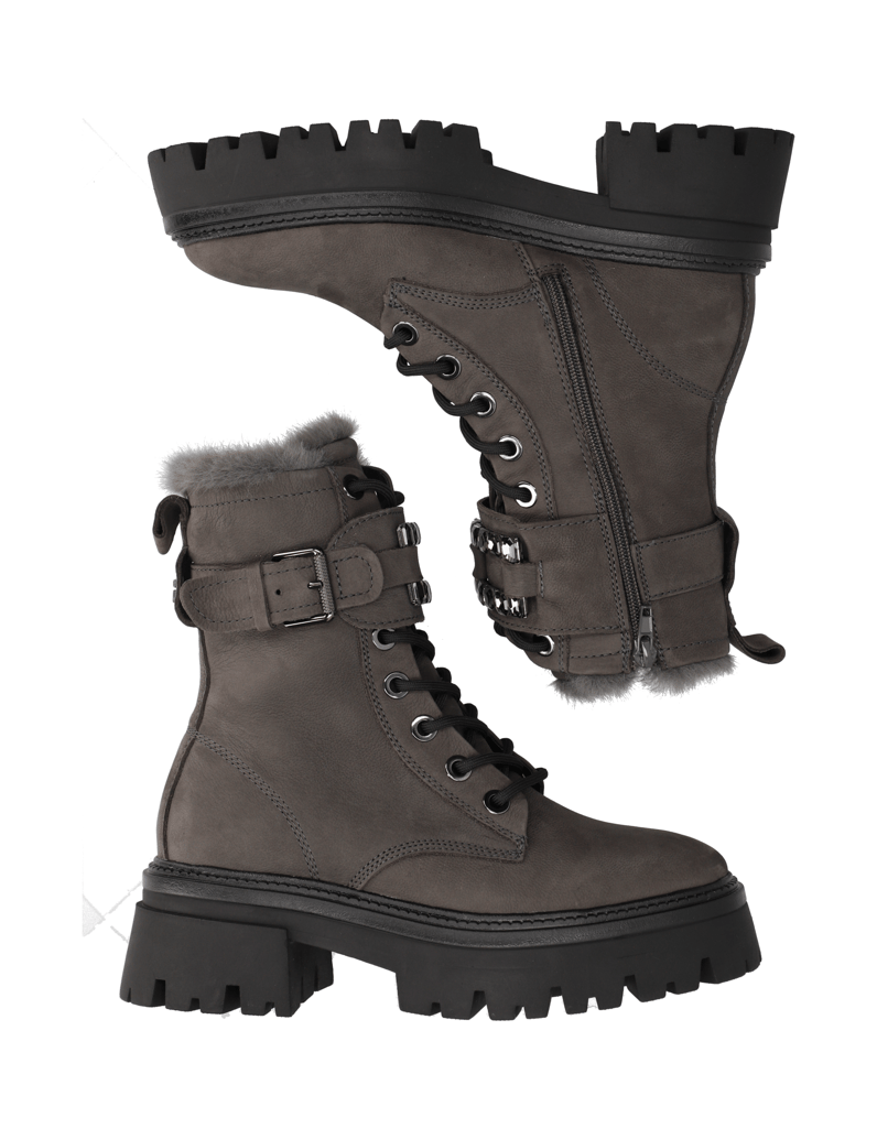 Kate-Gray-velur-šněrovací-kotníčkové-boty-béžová