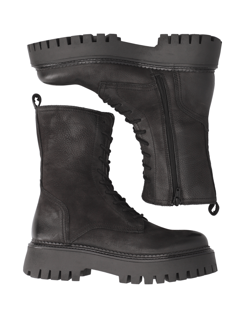 Kate-Gray-Glattleder-Schnürboot-schwarz