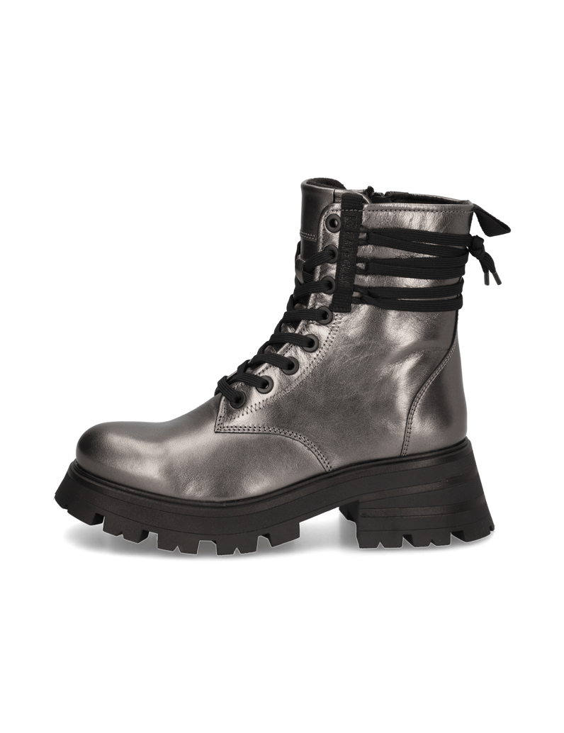 Kate-Gray-gladko-usnje-gležnjarji-na-vezalke-črna