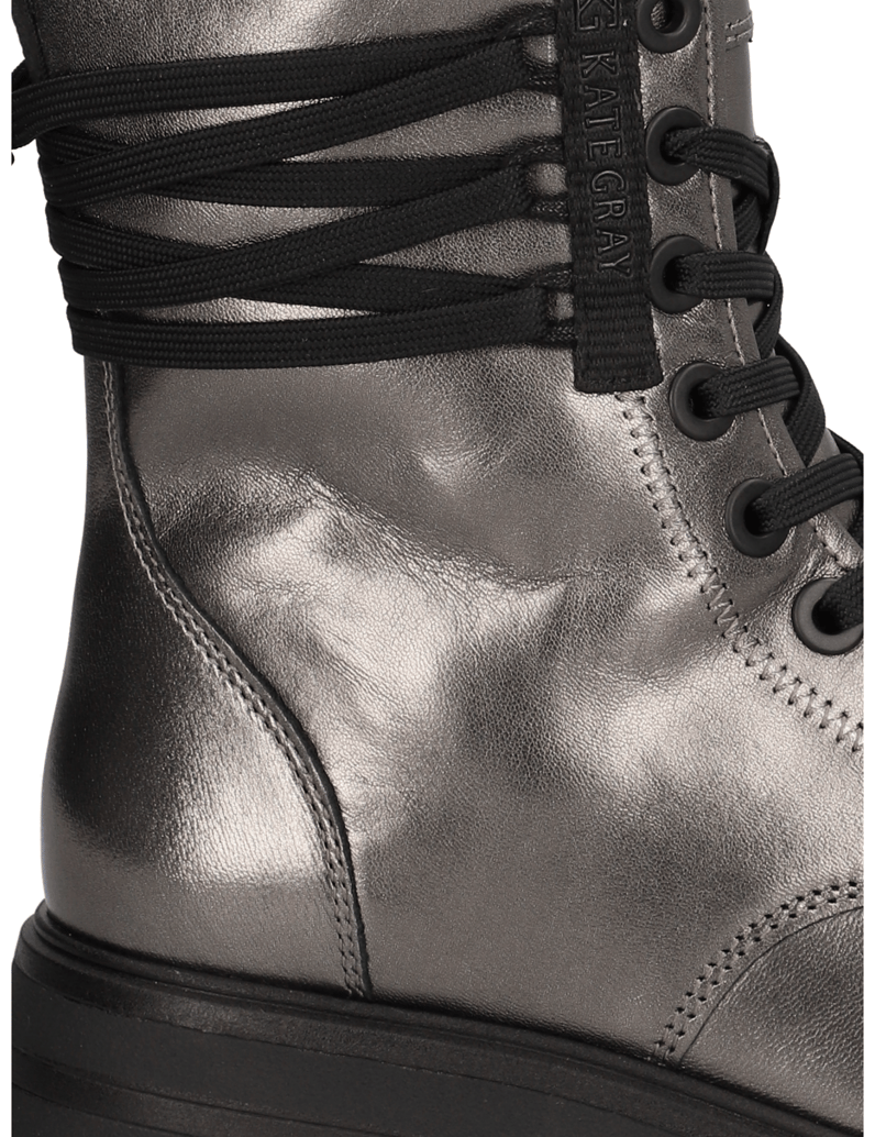 Kate-Gray-gladko-usnje-gležnjarji-na-vezalke-črna