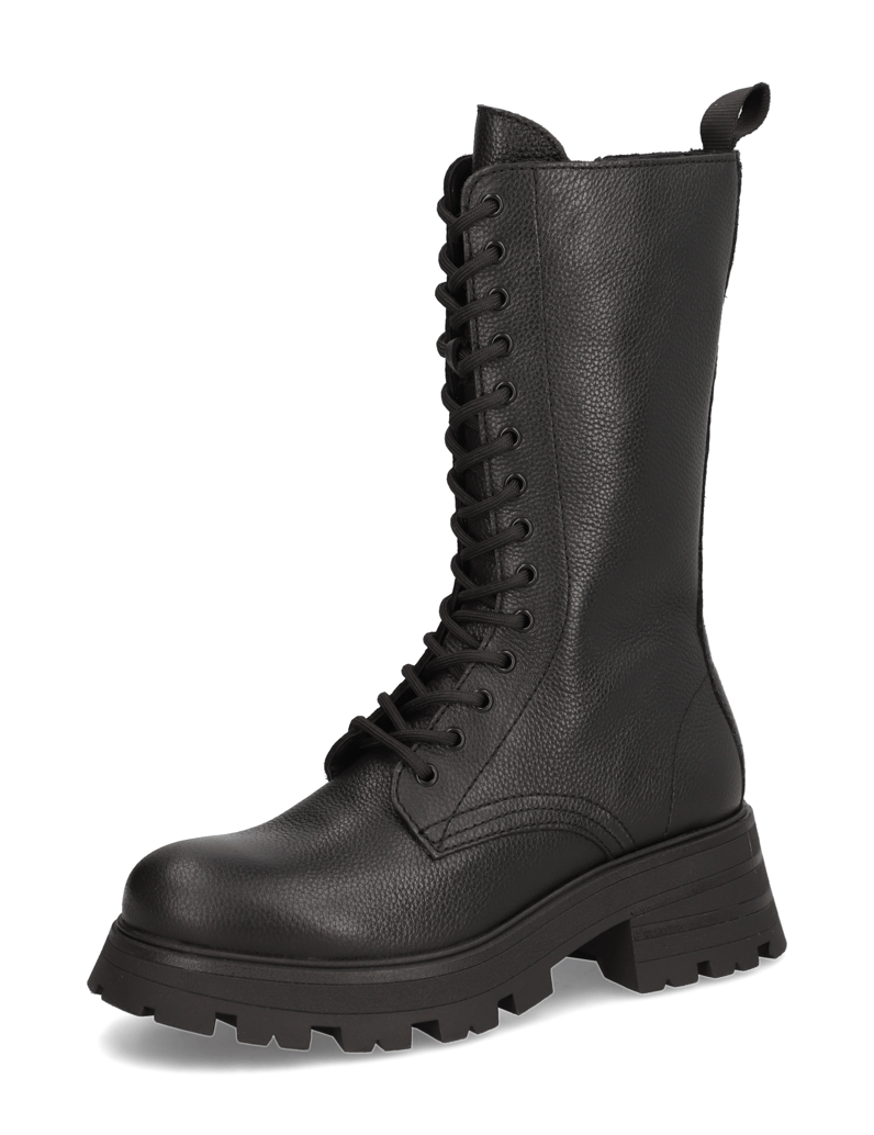 Kate-Gray-Glattleder-Schnürboot-schwarz