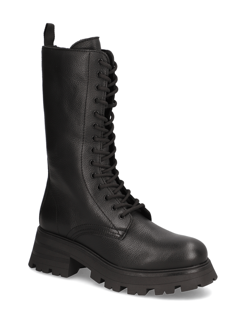 Kate-Gray-Glattleder-Schnürboot-schwarz