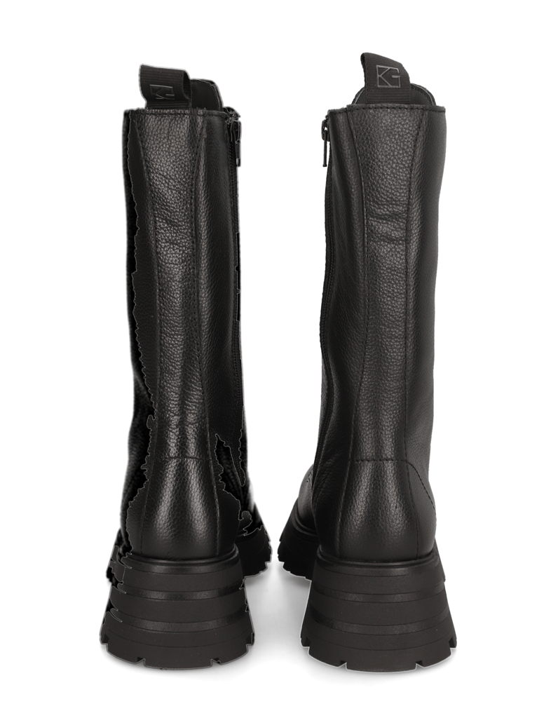 Kate-Gray-Glattleder-Schnürboot-schwarz