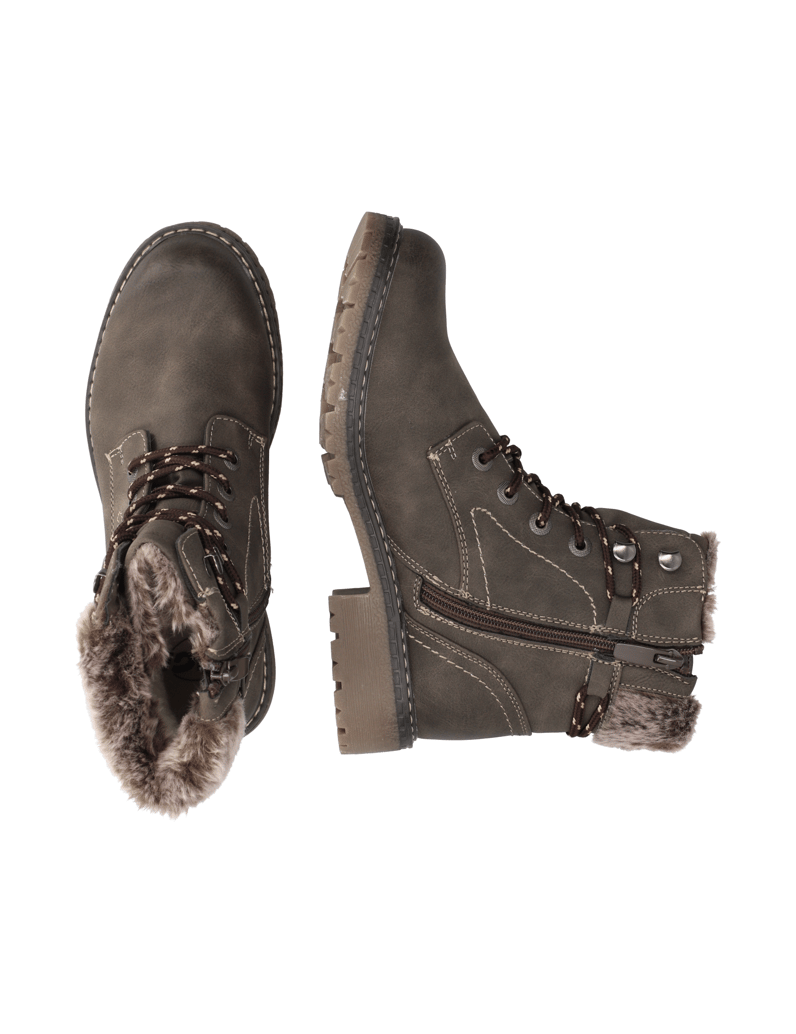 OMG!-Lederimitat-Schnürboot-grau