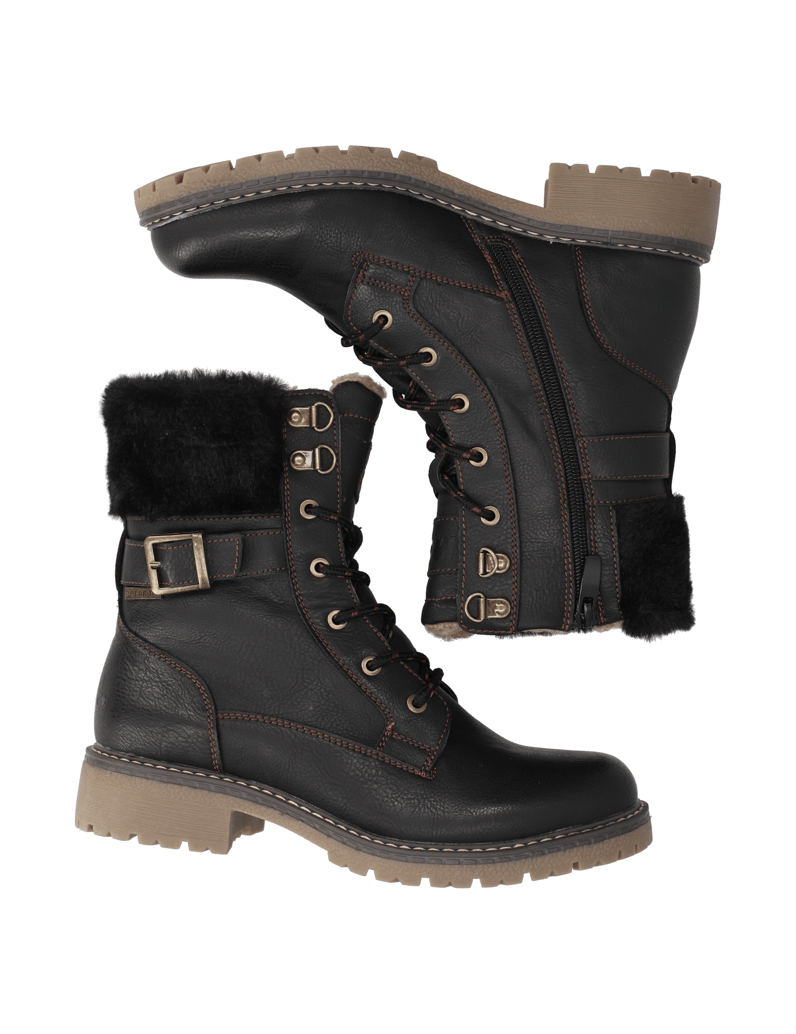 OMG!-imitácia-kože-snurovacia-obuv-čierna