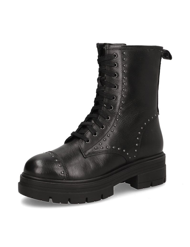 Kate-Gray-Glattleder-Schnürboot-schwarz