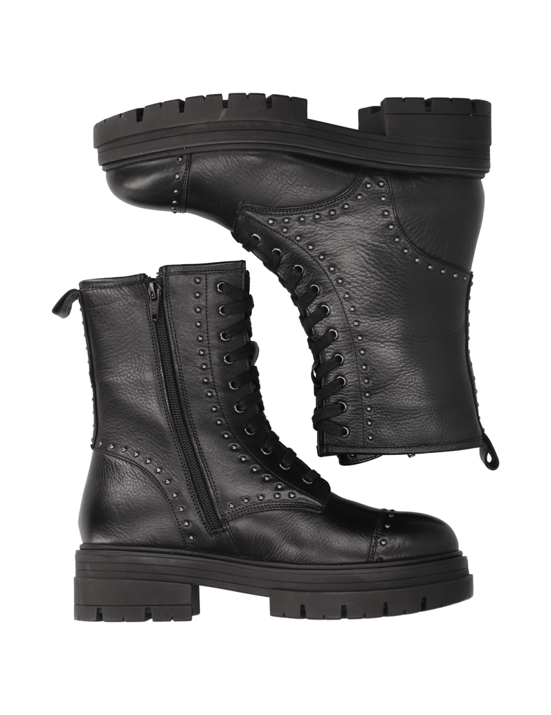 Kate-Gray-Glattleder-Schnürboot-schwarz