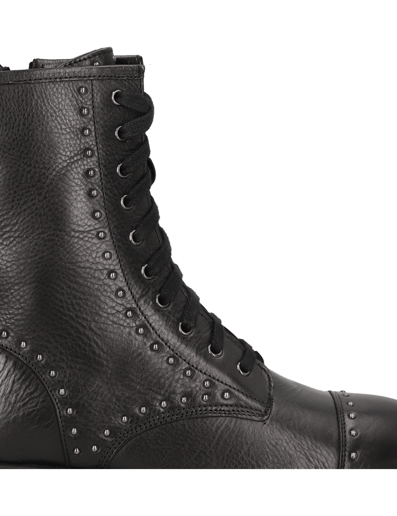 Kate-Gray-Glattleder-Schnürboot-schwarz