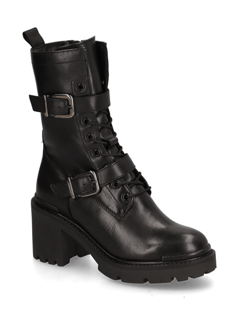 

Glattleder Schnürstiefelette, Čierna