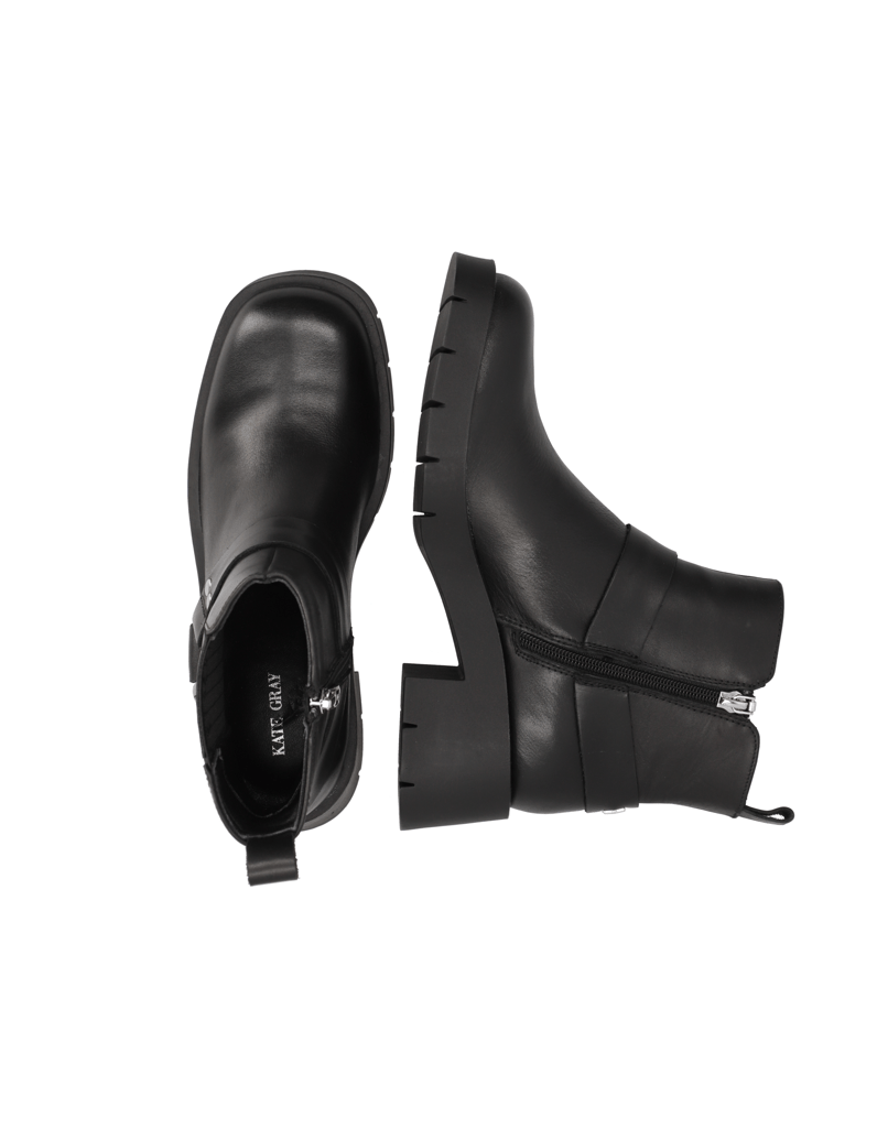 Kate-Gray-Glattleder-Stiefelette-schwarz