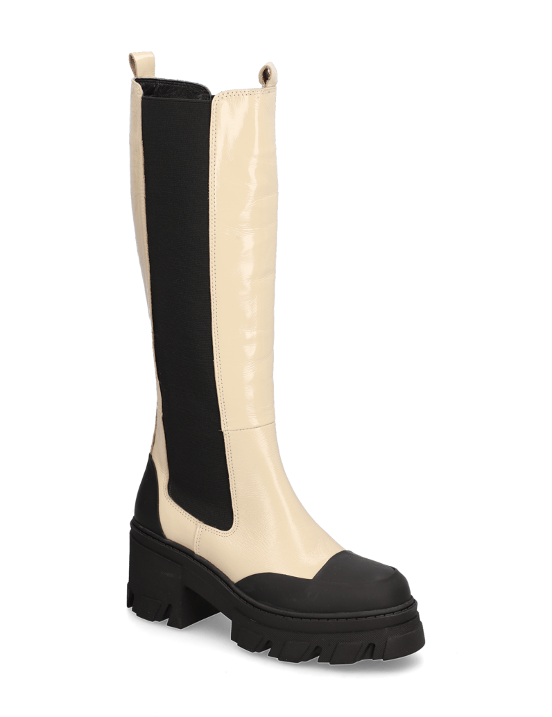 Kate-Gray-lakovaná-koža-čižmy-béžová