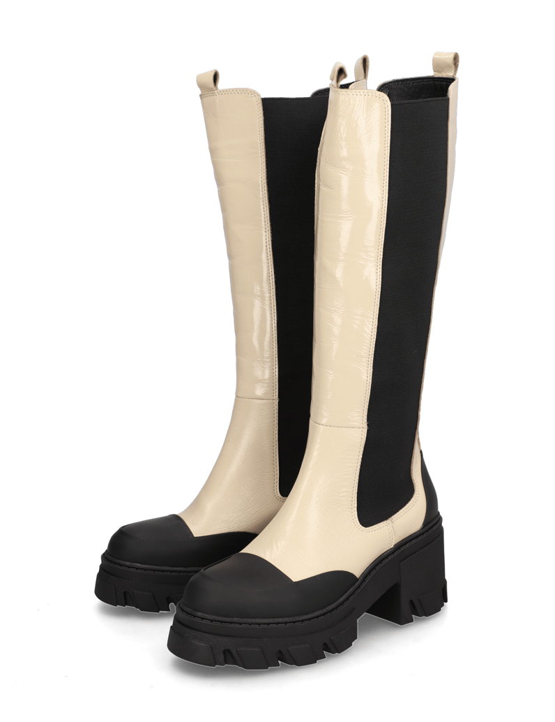 Kate-Gray-lakovaná-koža-čižmy-béžová