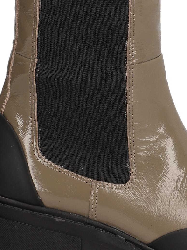 Kate-Gray-Lackleder-Stiefel-oliv