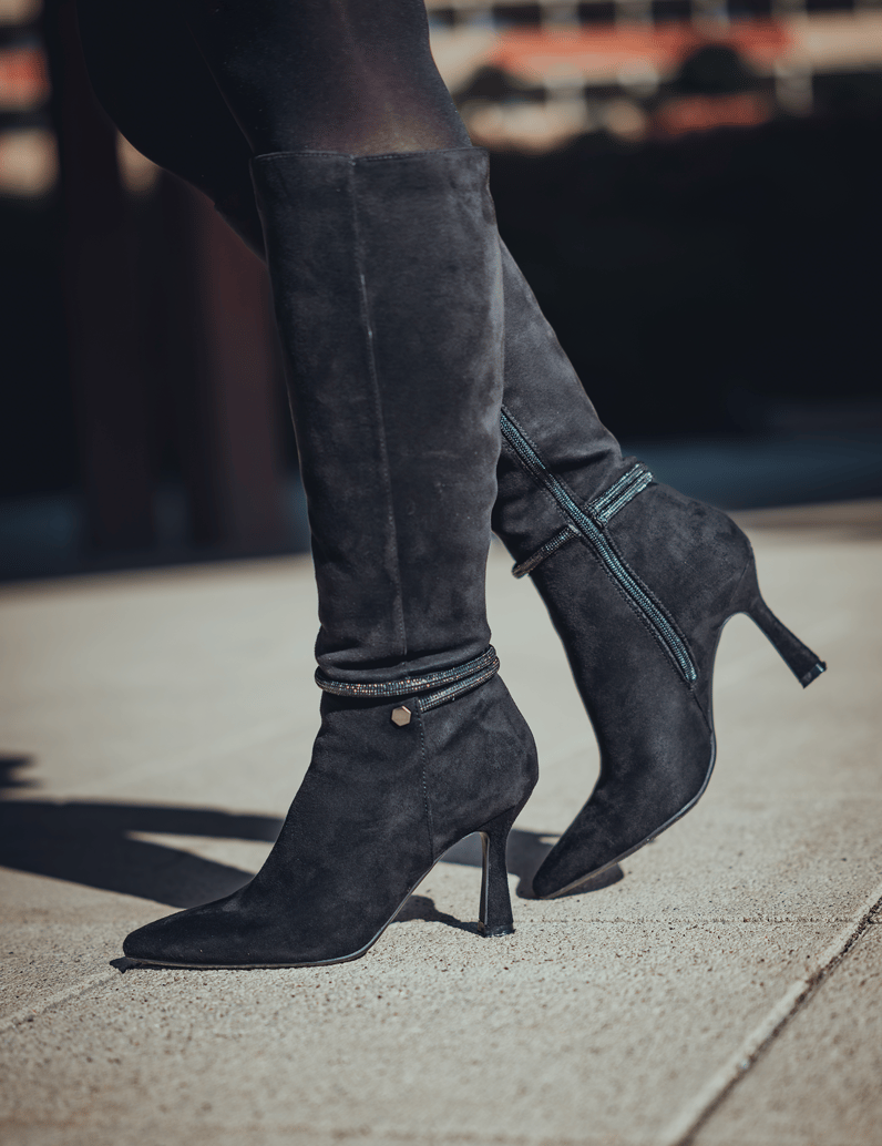 OMG!-Textil-Stiefel-schwarz