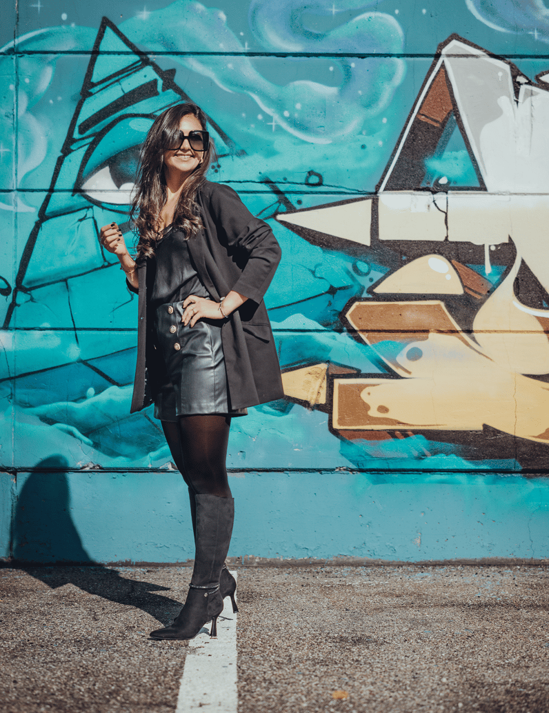 OMG!-Textil-Stiefel-schwarz