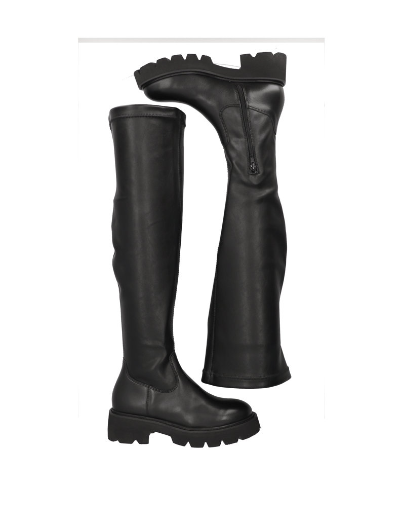 Kate-Gray-Lederkombination-Overknee-schwarz