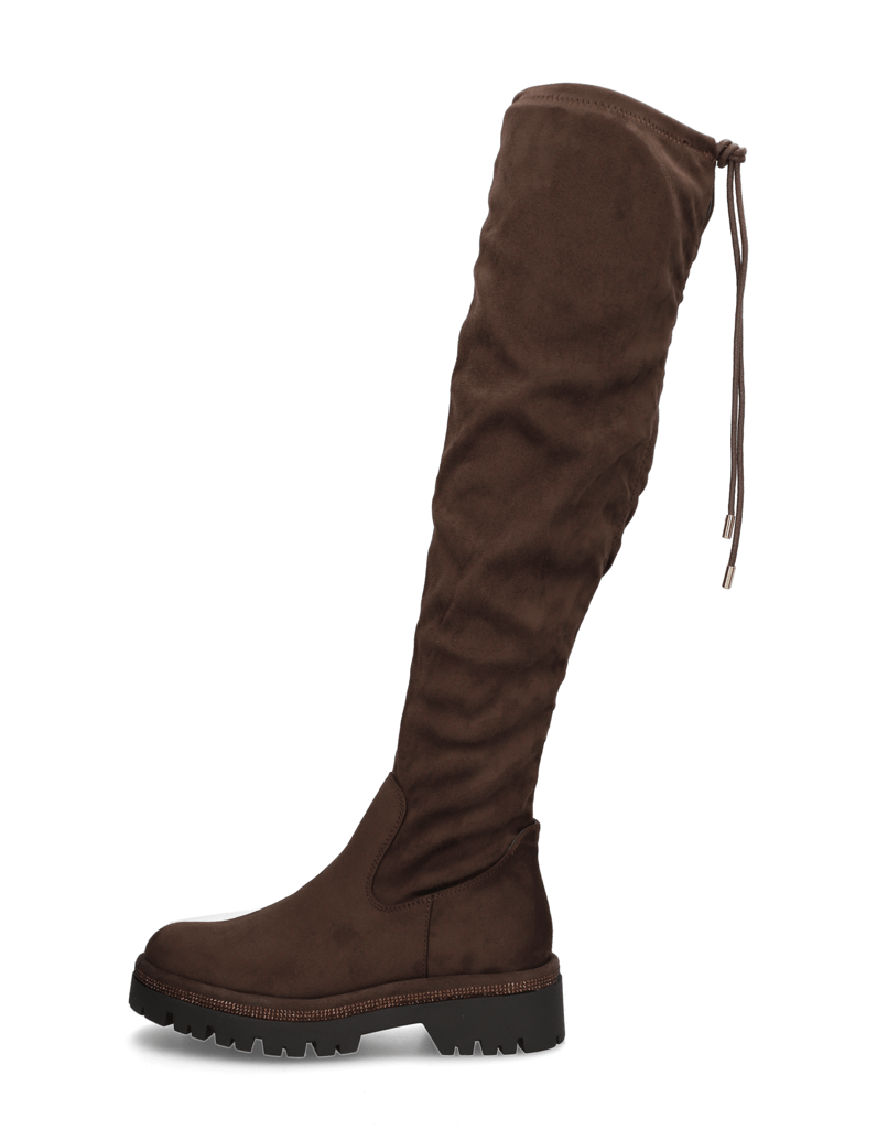 Kate-Gray-imitácia-velúru-kozačky-nad-kolena-černá