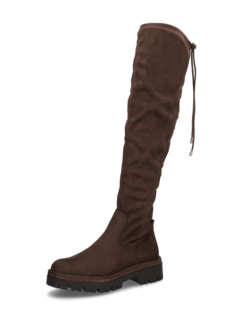 Kate-Gray-imitácia-velúru-kozačky-nad-kolena-černá