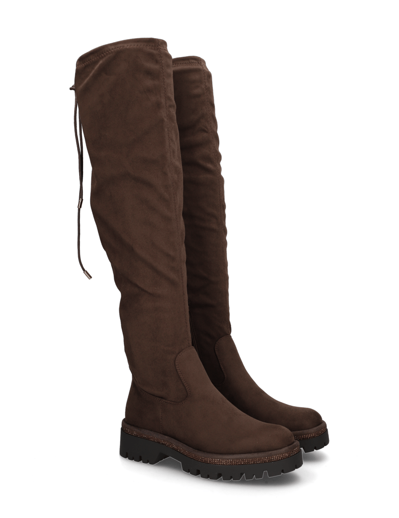 Kate-Gray-imitácia-velúru-kozačky-nad-kolena-černá