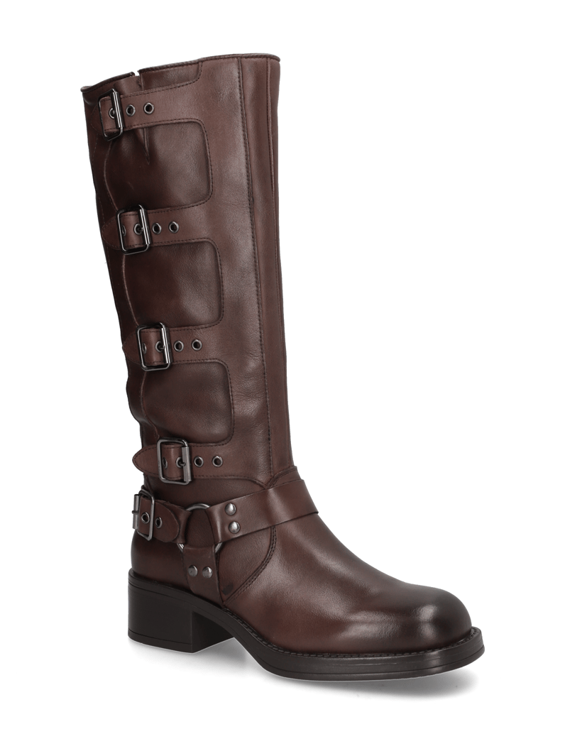 Kate-Gray-hladká-koža-čižmy-hnedá