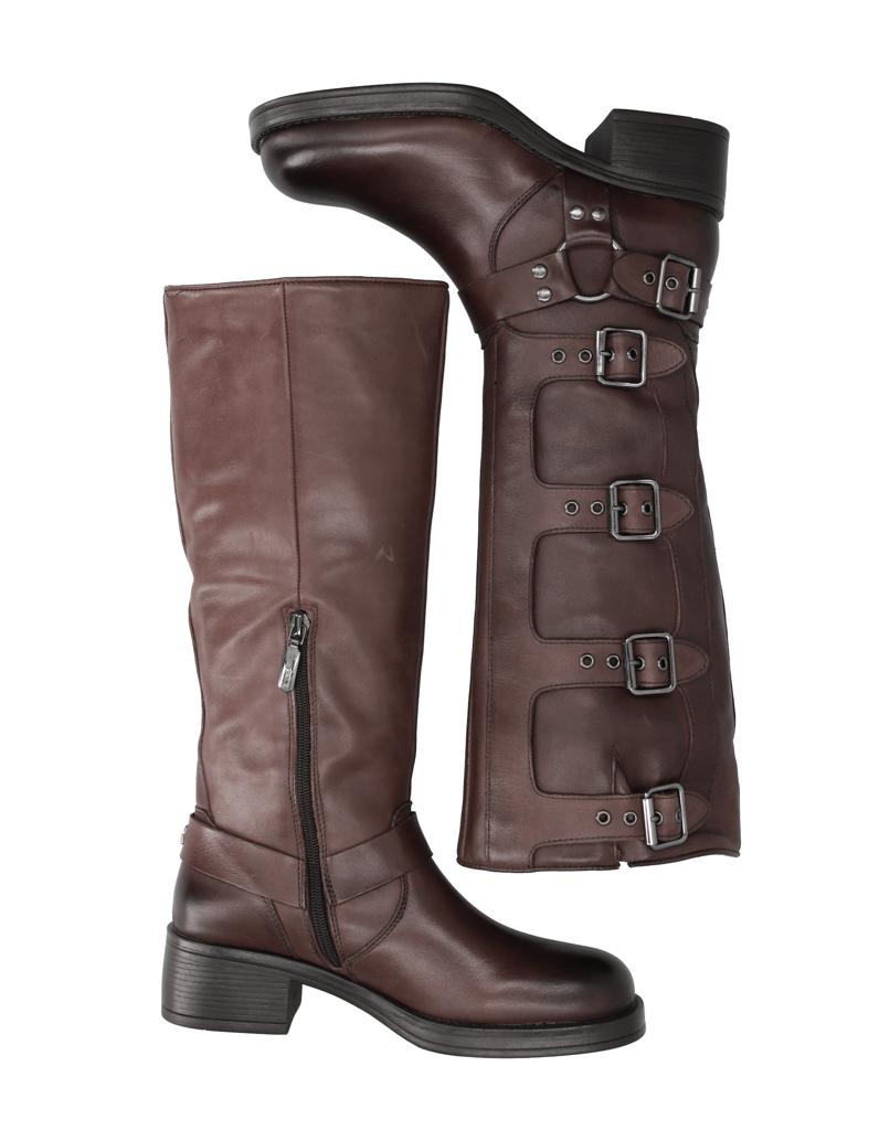 Kate-Gray-hladká-koža-čižmy-hnedá