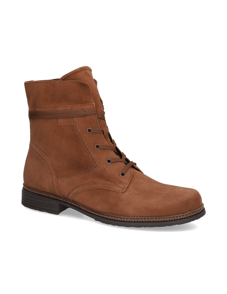 Gabor-velúr-snurovacia-obuv-čierna