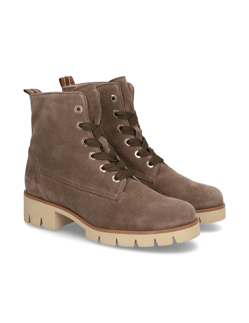 Gabor-šněrovací-kotníčkové-boty-hnědá