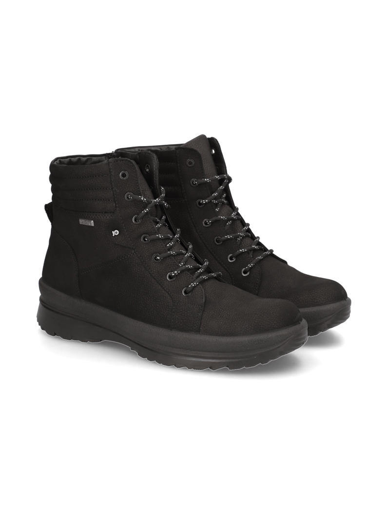 Jomos-kombinace-kůže-šněrovací-kotníčkové-černá