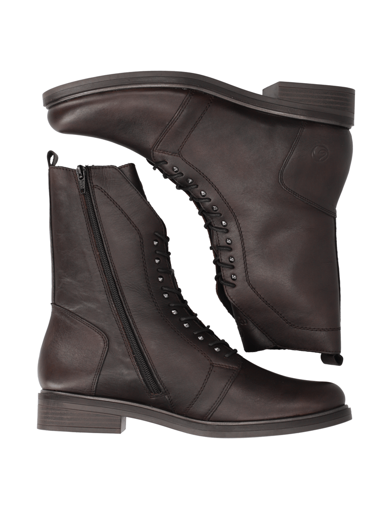 Remonte-Glattleder-Stiefelette-grau