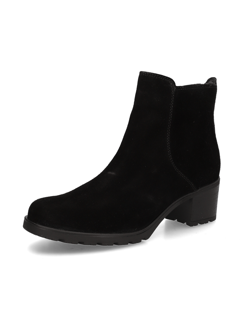 Gabor-Veloursleder-Stiefelette-schwarz