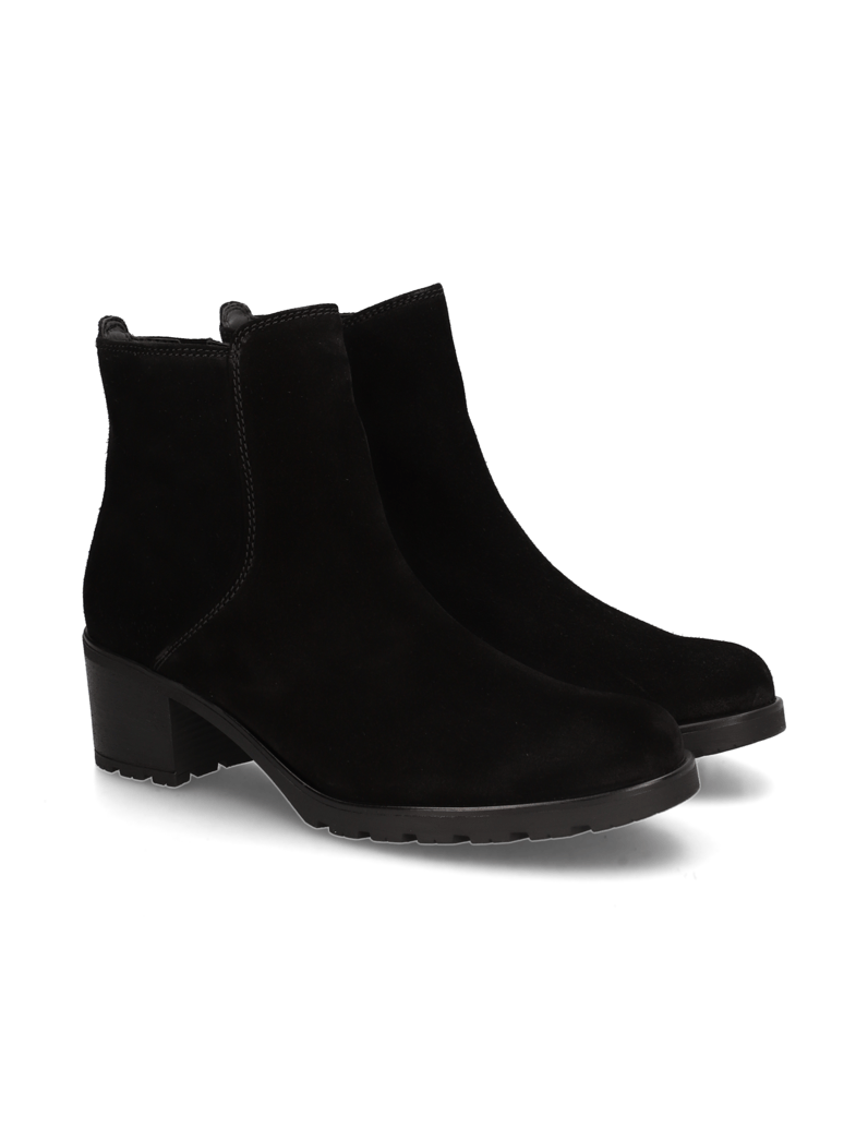 Gabor-Veloursleder-Stiefelette-schwarz