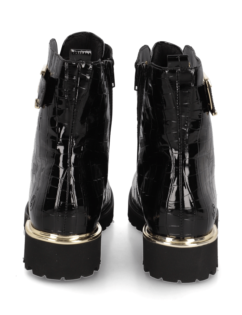 Remonte-Schnürstiefelette-schwarz