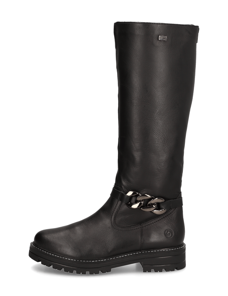 Remonte-Glattleder-Stiefel-schwarz