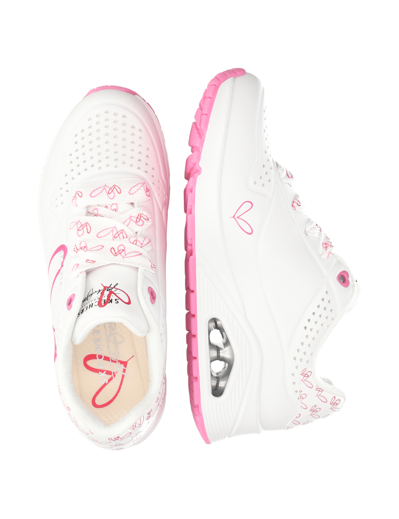 Skechers-JGOLDCROWN-DOUBLE-HEART-UNO-biela