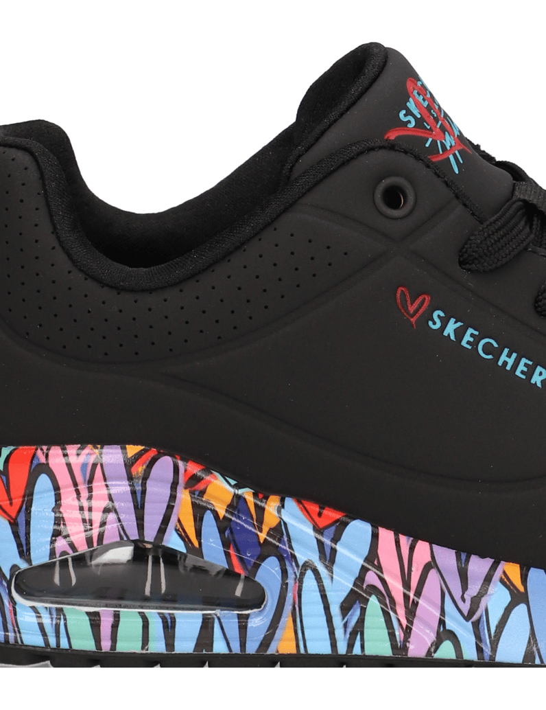 Skechers-JGOLDCROWN:-UNO---RAVAGED-LOVE-černá