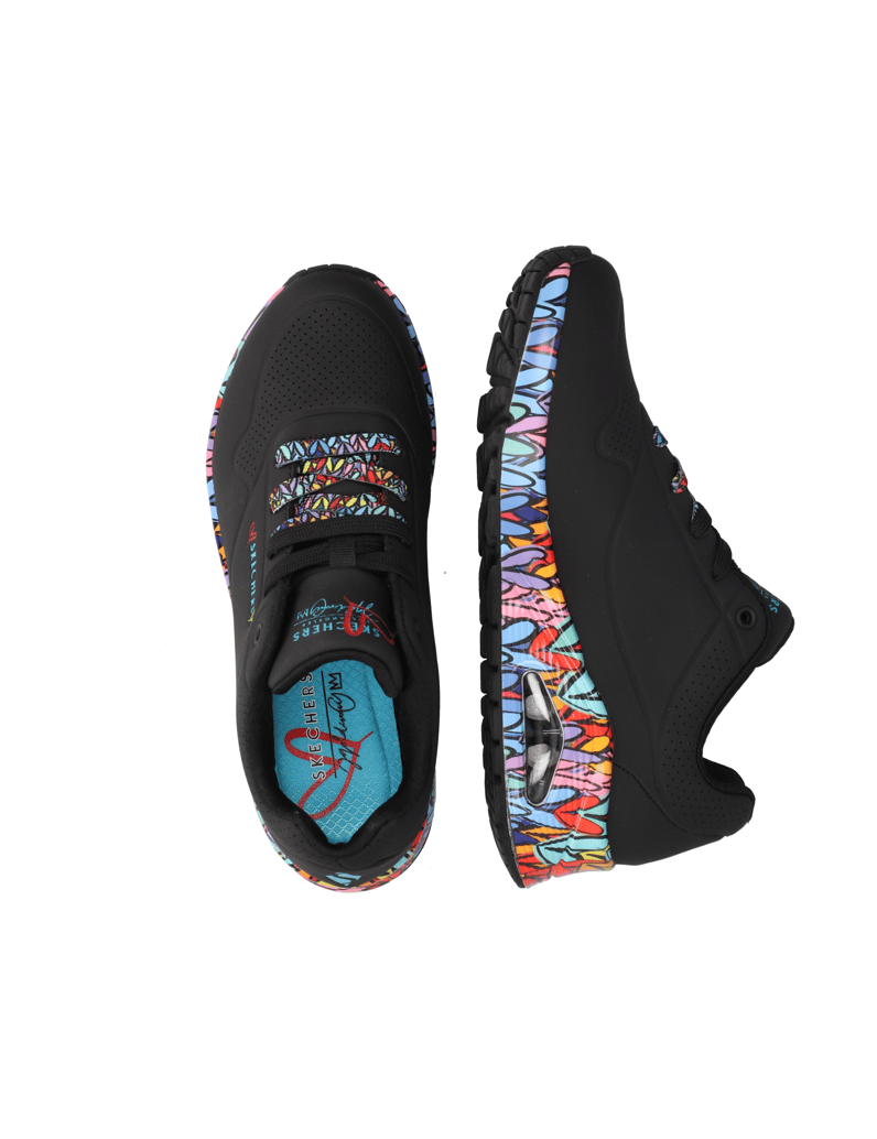 Skechers-JGOLDCROWN:-UNO---RAVAGED-LOVE-črna